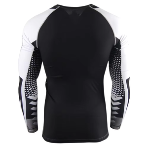 Chemises de compression de sport 100% polyester à manches longues avec logo personnalisé, rashguard BJJ, rashguard MMA sublimé pour hommes - OEM disponible - Product Image 4