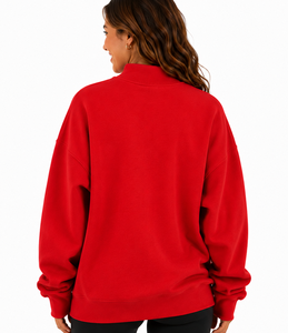 Sudadera Oversize de Cuello Alto para Mujer con Logotipo Personalizado, Tejido 100% Algodón, Estilo Holgado con Hombros Caídos - Product Image 2