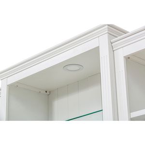 78.75 ''grand blanc rétro-Style salon armoires 5 couleurs réglable LED plafonnier étagères en verre trempé pour bureau à domicile - Product Image 4