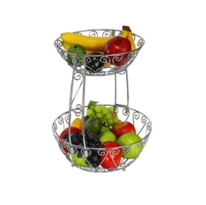 Decorative Iron Metal Fruit <b>Basket</b> With Spacious Design For Kitchen Counter <b>Bread</b> Vegetable And Fruit Organization - Product Image 6
