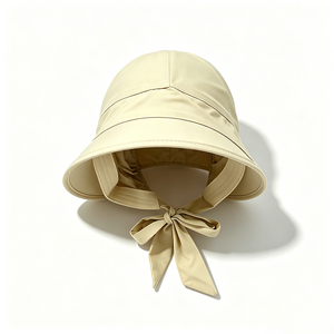 Women UPF50+ Sun Protection Canvas <b>Bucket</b> <b>Hat</b> Neck Strap Bow Quick Dry Lightweight Outdoor Travel Fisherman <b>Hat</b> Image Custom - Product Image 4