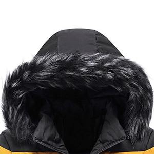 Chaqueta Acolchada con Capucha para Hombre, Talla Grande, Color Rojo, Invierno, Casual, con Cierre, Cuello Alto, Semi-Impermeable, Resistente al Viento - Product Image 1
