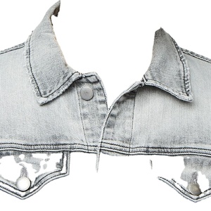 Rugged <b>Men</b> <b>Denim</b> <b>Jacket</b> Stand Front Streetwear Fashion Stylish Casual Outerwear Durable Stitching Soft Cotton Fabric Modern Fit - Product Image 6