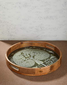 Bandeja de Madera de Acacia de Lujo Hecha a Mano, Bandeja de Servicio de Madera Maciza Premium para Uso en el Hogar, Hoteles y Restaurantes - Product Image 1