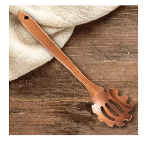 Cuillère à pâtes en bois en gros, ustensile de cuisine, accessoires de cuisine, compatible lave-vaisselle, finition naturelle - Product Image 1