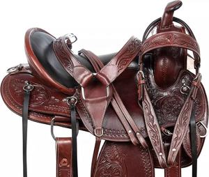 Équipement d'équitation de selle en cuir occidental de type anglais léger sur mesure avec cuirasse de têtière assortie - Product Image 3