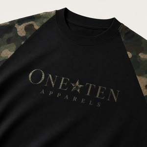 Custom Logo Men's Black Camouflage <b>Raglan</b> <b>Sleeve</b> <b>T</b>-<b>Shirt</b> Regular Fit Eco-Friendly Screen Printed Jersey Cotton O-Neck Printed - Product Image 6