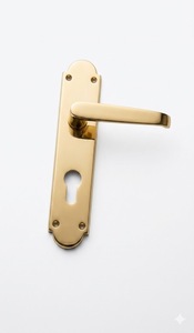 Victorian Straight Lever Door <b>Handle</b> Lockset Finish Gold for Door rich brass polish finish door lever <b>handle</b> mortise <b>lock</b> - Product Image 1