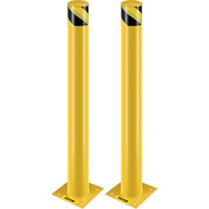 Dissuasore di Sicurezza da 42 Pollici, Barriera Stradale in Acciaio Giallo con Diametro di 4,5 Pollici, Palo di Sicurezza - Product Image 1