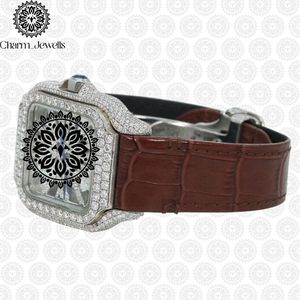 Reloj de Lujo para Hombre Charm Jewells, Acero Inoxidable, Esfera de 40 mm, Bisel con Diamantes, Movimiento Mecánico Analógico, Resistencia al Agua de 10 Bares, Automático - Product Image 2