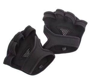 Gants de fitness unisexes noirs sans doigts avec paume en mesh respirant pour l'entraînement en salle de sport - Product Image 1