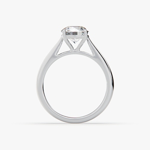 Anillo de Compromiso Solitario de Moissanita Redonda para Mujer, Joyería Clásica de Boda con Incrustaciones Altas, Chapado en Oro, Regalo de Aniversario, Fiesta - Product Image 2