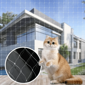 Valla de seguridad personalizada <span class=keywords><strong>para</strong></span> mascotas, nailon <span class=keywords><strong>para</strong></span> <span class=keywords><strong>gatos</strong></span> con red de procesamiento de corte personalizado, redes antigatos de balcón de plástico - Product Image 1