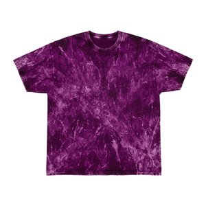 T-shirt surdimensionné en coton 100 % personnalisé tie-dye pour homme, style décontracté, avec logo, effet délavé à l'acide, tricoté - Product Image 1