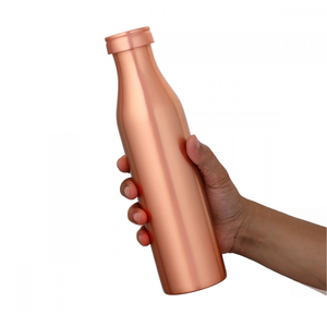 Botella de cobre antigua de calidad premium con tapa a prueba de fugas para una vida saludable, botella de cobre puro ecológica para beber agua. - Product Image 2