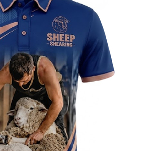Custom <b>Sheep</b> <b>Shearing</b> Polo Long Tail Sublimated Lightweight Performance Polo Shirt Breathable Industrial Work Wear - Product Image 3