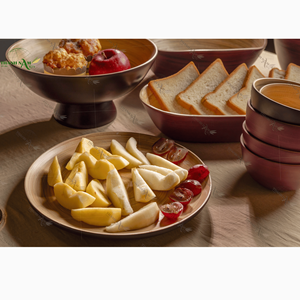 Plat personnalisé en bambou filé naturel fait à la main assiette de service écologique pour la cuisine table à manger fêtes biodégradables classiques - Product Image 6