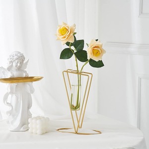 Minimalist Metal Bud Vase Slim Neck <b>Decorative</b> Flower Vase for Single Stem Living Room <b>Table</b> <b>Decor</b> and Gifting Use - Product Image 4
