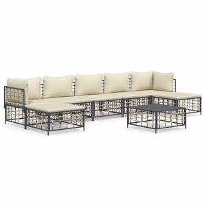 Set Lounge da Giardino in Antracite e Beige - Product Image 2