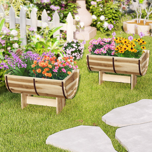 Factory Wholesale Natural Acacia Wood <b>Planter</b> <b>Box</b> with Legs Outdoor Indoor Plant Pot Good Price from Vietnam B2B - Product Image 3