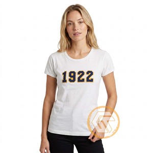 เสื้อยืดชมรมนักศึกษาหญิง GREEK TREASURES Sigma Gamma Rho ขายส่ง ผ้าฝ้าย 100% คอกลม ปักลาย ระบายอากาศได้ดี เหมาะสำหรับฤดูร้อน สวมใส่สบาย - Product Image 1