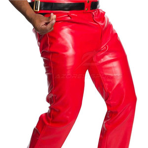 Pantalones de Cuero para Hombre, Elegantes, Corte Recto, Premium, Ligeros, Color Oscuro, Suaves, Cómodos, Duraderos, Diseño Casual y a la Moda - Product Image 6