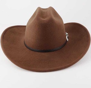 Men's Rugged Leather Hat Distressed Western <b>Cowboy</b> Style Wide Brim Outdoor Travel Cap USA Europe Wholesale Market <b>Top</b> - Product Image 2