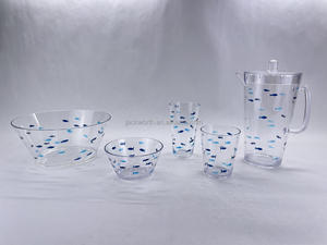 Vasos de Plástico con Diseño de Peces, Reutilizables, Resistentes a Roturas, Estilo Vintage, para Fiestas - Product Image 6