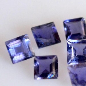 Iolita Natural, Gema Suelta con Corte Cuadrado Facetado, 3mm, 4mm, 5mm, 6mm, 7mm, 8mm, 9mm, 10mm - Product Image 3