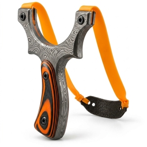 Design Display Piece For Interior Decoration Damascus Steel <b>Slingshot</b> Pattern Steel Handmade Decorative Collectible Traditional - Product Image 6