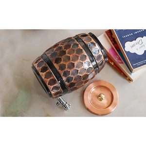 Distributeur d'eau chaude et froide en cuivre avec motif élégant, rechargeable par le haut, pour usage domestique - Product Image 4