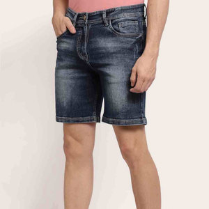 Pantalones Cortos de Mezclilla para Hombre, Lavado a la Piedra, Corte Recto, Cintura Media, Algodón, Casuales, de Verano, con Bolsillos, Tejido Transpirable - Product Image 3