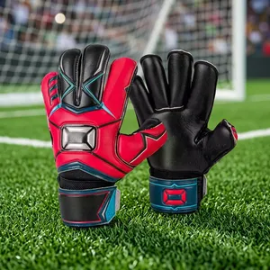 Gants de gardien de but en PU à haute adhérence, gants de football unisexes à doigts entiers avec paume antidérapante, sangle de poignet réglable, gants de sport - Product Image 4