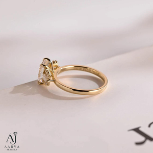 Bague de fiançailles en diamant de laboratoire taille émeraude argentée, certifiée IGI, plaquée rhodium, ajustable, bijoux de mariage pour femme - Product Image 4
