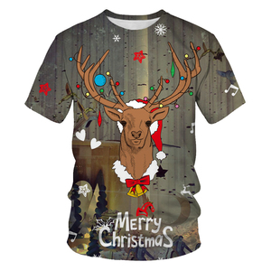 Merry Gamecocks <b>Christmas</b> Solid <b>Men</b> Regular Fit Regular Sleeve O-Neck Casual Breathable Heat-Transfer Printed OEM Custom 100% - Product Image 4