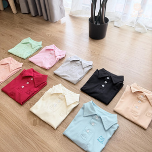 เสื้อโปโลเด็ก ผ้าฝ้าย ยืดได้ 4 ทิศทาง แขนสั้น เนื้อผ้านุ่ม ระบายอากาศดี ผลิตในเวียดนาม สวมใส่สบายตลอดวัน - Product Image 6