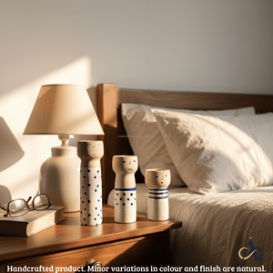 Juego de Jarrones de Cerámica Modernos con Acabado Brillante, Hechos a Mano, Artesanía India, Decoración para el Hogar, Jarrón de Mesa Resistente a los Arañazos - Product Image 2