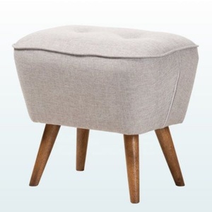 Modern Convertible Pink Velvet Small Round Ottoman & <b>Stool</b> with Wooden Feet-<b>Storage</b> for Living Room & Bedroom - Product Image 2