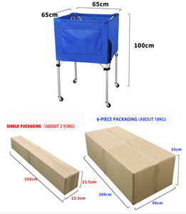 Portable Ball <b>Cart</b> Basketball Hopper Soccer Volleyball Storage Basket <b>Foldable</b> <b>Cart</b> for Storage Ball - Product Image 2