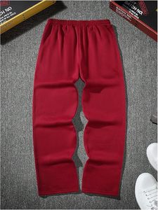 Pantalon de survêtement ample pour homme à imprimé graphique, taille élastique, coupe droite avec poches - Product Image 3