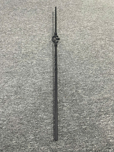 Balustre en fer à joint unique EFS 1/2x44, noir thermolaqué, pour rampes d'escalier, design traditionnel, fixation murale - Product Image 2