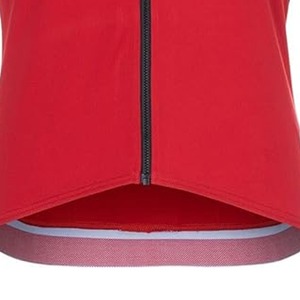 Maillot de Ciclismo Rojo Personalizable para Hombre, Manga Corta, Mangas de Malla Negra, Cierre Frontal Completo, Transpirable, 100% Poliéster - Product Image 6