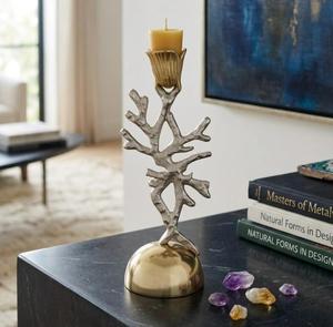 luxury Silver Metal Branch Taper <b>Candle</b> holder for <b>wedding</b> Centerpiece Home Decore - Product Image 4