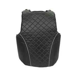 Unisex Horse Riding <b>Body</b> Protection Vest Lightweight Neoprene Sleeveless Zipper Closure Equestrian Safety Vest Solid Black - Product Image 2