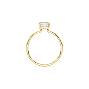 Bague de fiançailles REYES à halo caché en or massif 14 carats avec diamant de laboratoire HPHT CVD taille Asscher 1,21 carat, modèle très prisé - Product Image 5
