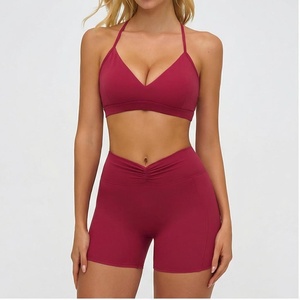 Ensemble de yoga 2 pièces North Approach, fermeture éclair intégrale sur le devant, noir uni, tissu respirant, vêtements de sport pour femmes - Product Image 1