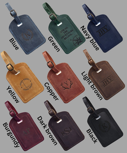 Étiquette de bagage personnalisée en autres matériaux, gravée, de luxe, avec nom et initiales, pour sac de voyage, toutes saisons - Product Image 3