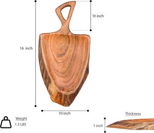 High Quality Acacia Wood Edge Serving <b>Tray</b> for Food Steak Pasta <b>Snacks</b> Rustic Serving <b>Tray</b> Wholesale Kitchenware Dishware - Product Image 2