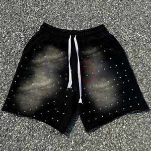 Wholesale Price Custom Made <b>Men</b> Acid Wash <b>Shorts</b> Summer <b>Shorts</b> Active Wear Blank Quick Dry Jogging <b>Vintage</b> Acid Washed <b>Shorts</b> - Product Image 3