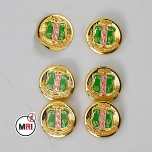Wholesale Best Quality Customize ALPHA KAPA ALPHA Custom <b>Buttons</b> for blazers in Gold color 8 <b>Buttons</b> AKA <b>Buttons</b> - Product Image 2